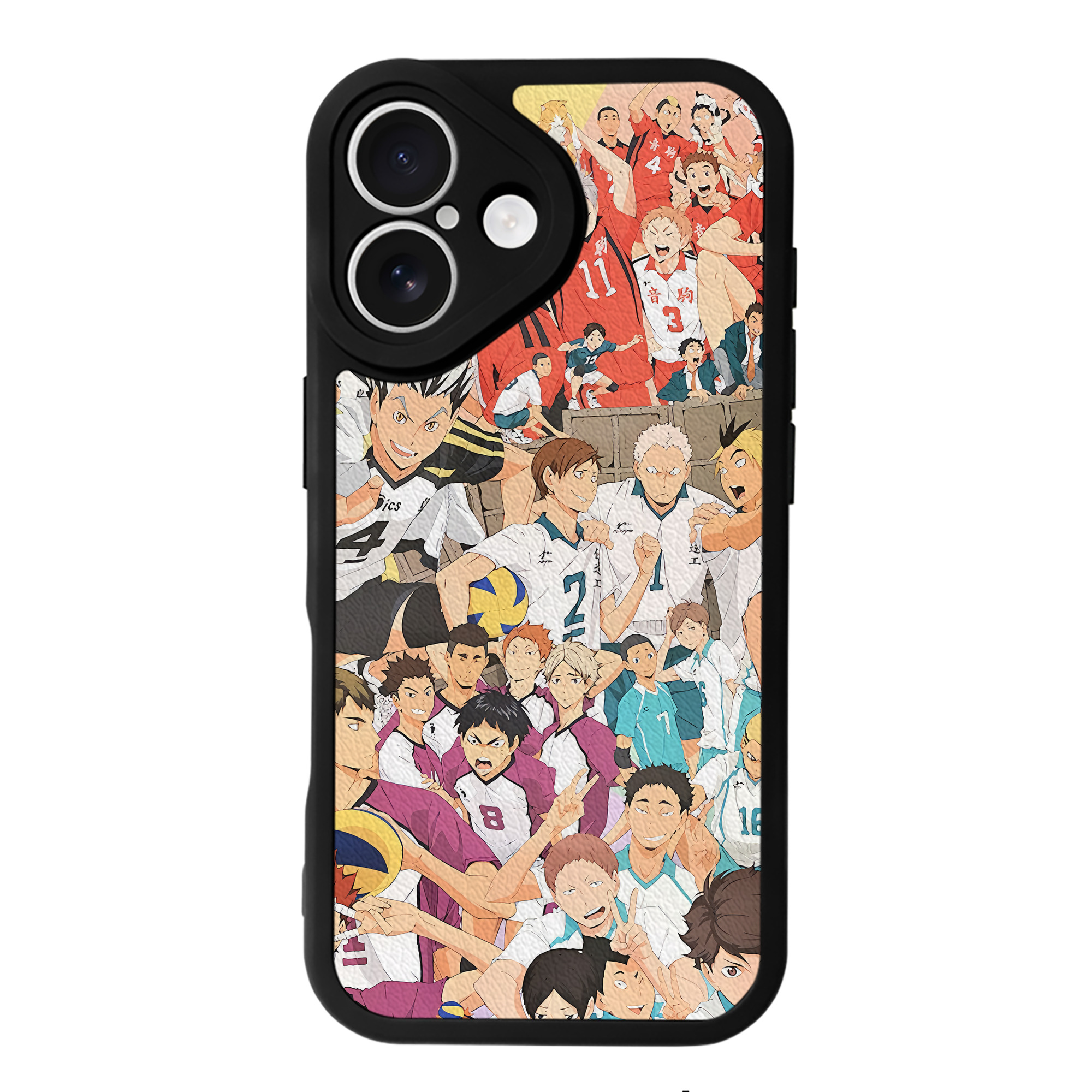 （画像用） ハイキュー!! Haikyu!! 【iPhone 16シリーズ対応】シリコンスマホケース（レザー調） 材質：シリコン